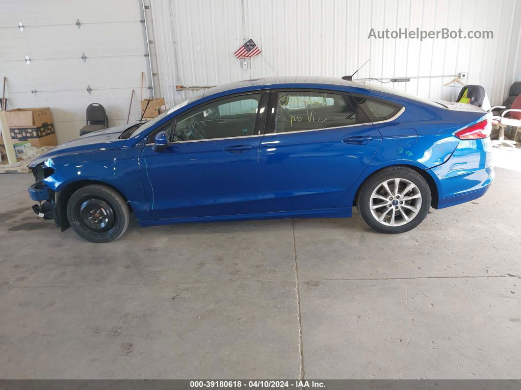 2017 Ford Fusion Se Blue vin: 3FA6P0H78HR260168