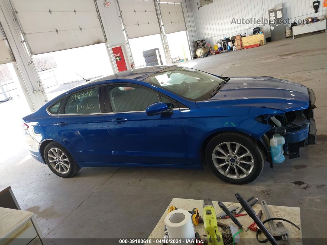 2017 Ford Fusion Se Blue vin: 3FA6P0H78HR260168