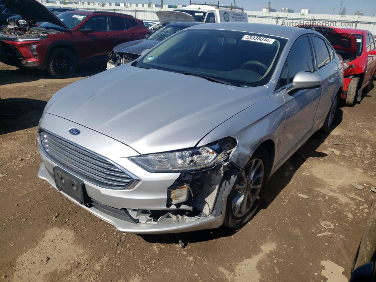 2017 Ford Fusion Se Silver vin: 3FA6P0H78HR260302