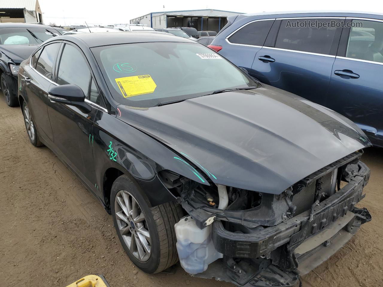 2017 Ford Fusion Se Black vin: 3FA6P0H78HR375305