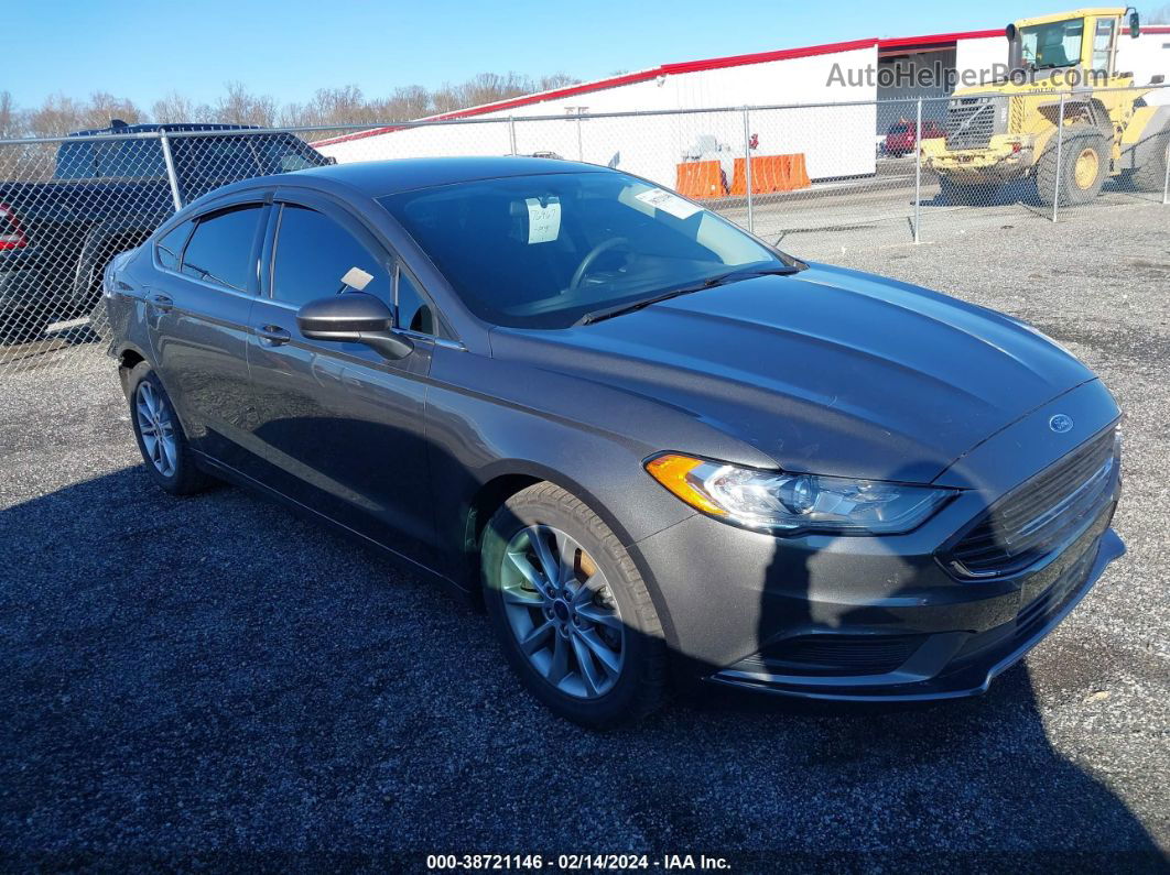 2017 Ford Fusion Se Gray vin: 3FA6P0H78HR377832