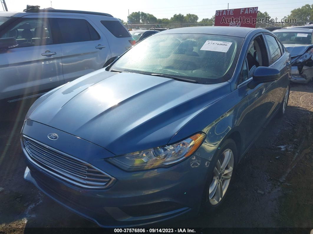 2018 Ford Fusion Se Blue vin: 3FA6P0H78JR125715