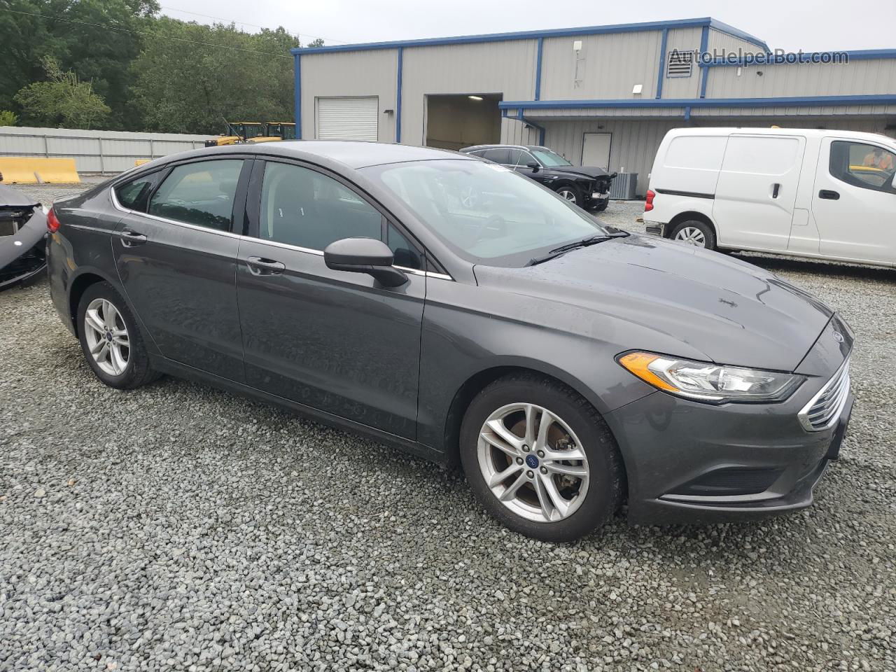 2018 Ford Fusion Se Gray vin: 3FA6P0H78JR132860