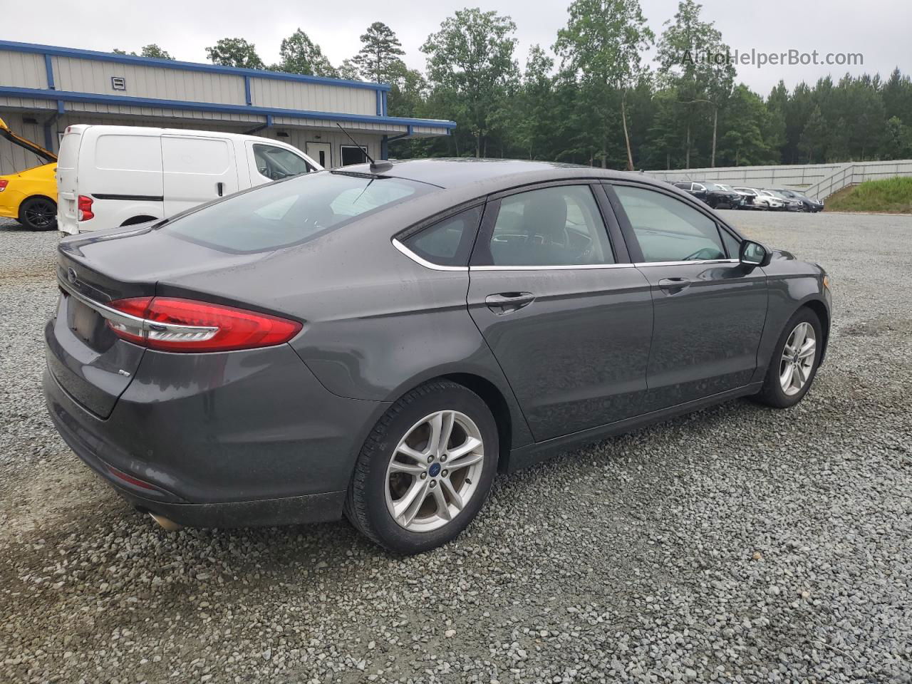 2018 Ford Fusion Se Gray vin: 3FA6P0H78JR132860