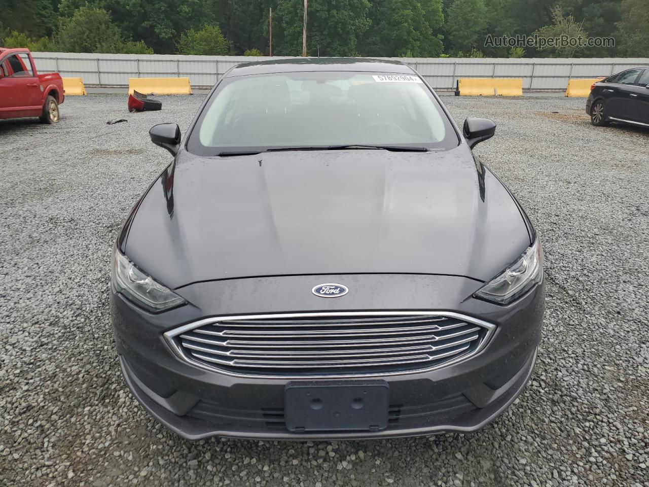 2018 Ford Fusion Se Gray vin: 3FA6P0H78JR132860