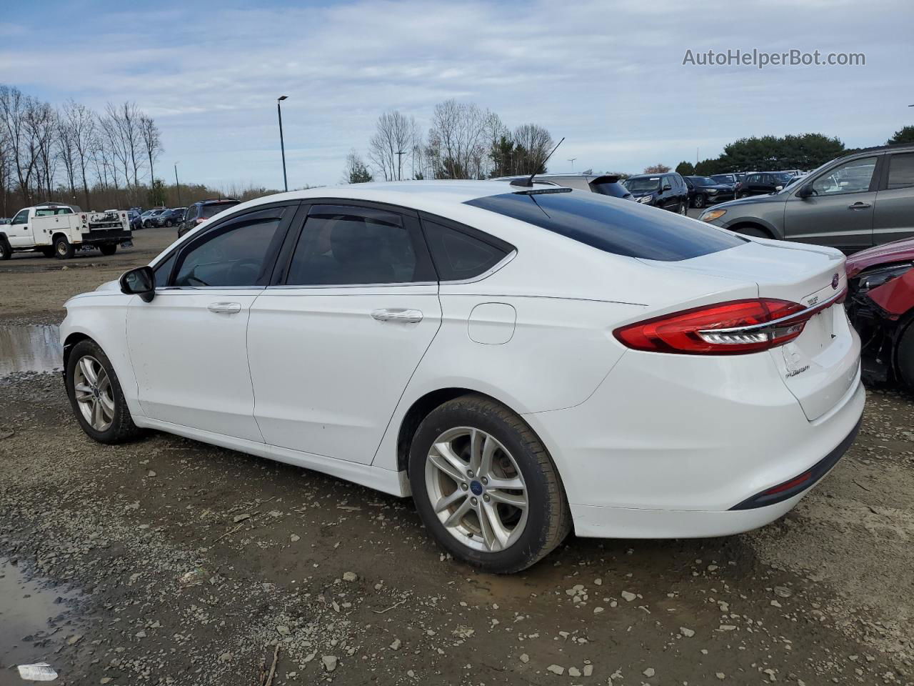 2018 Ford Fusion Se White vin: 3FA6P0H78JR146306