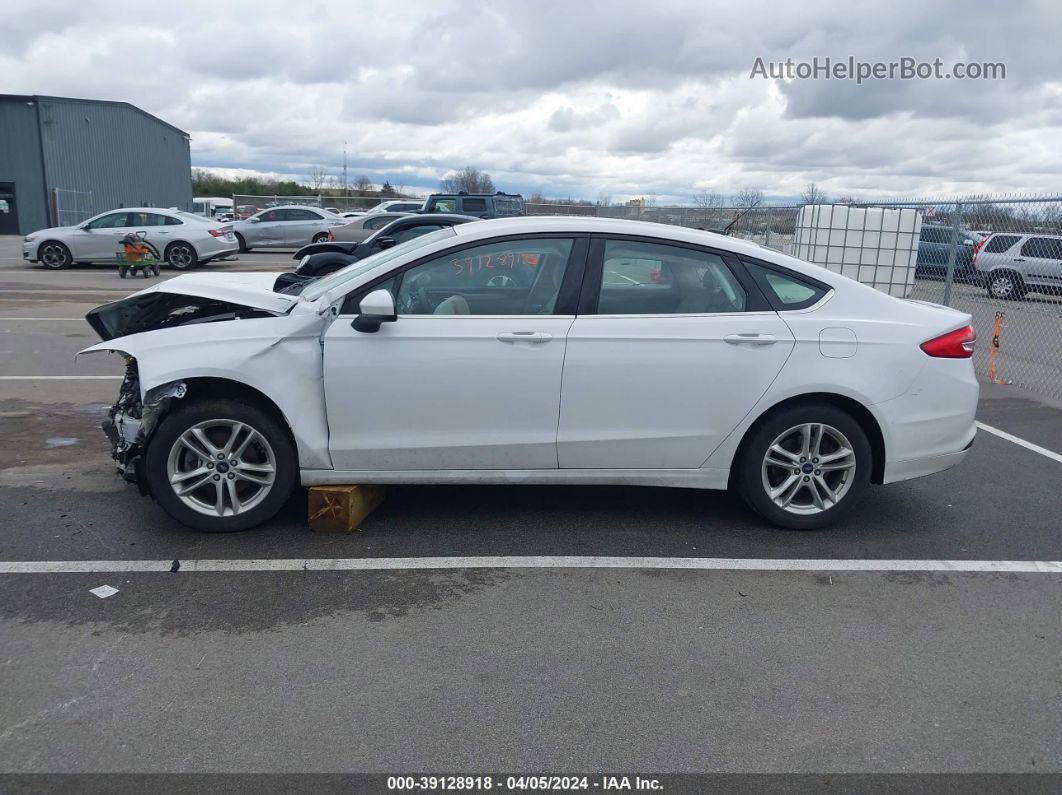 2018 Ford Fusion Se White vin: 3FA6P0H78JR156866