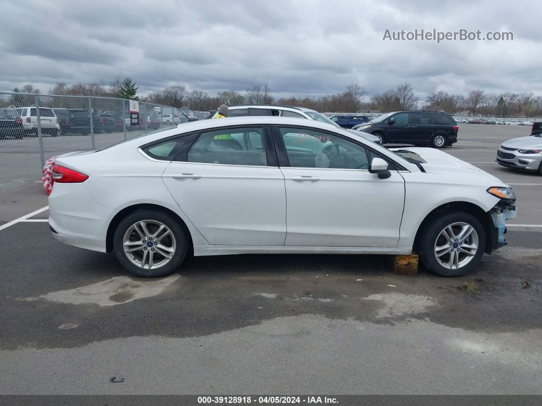 2018 Ford Fusion Se White vin: 3FA6P0H78JR156866