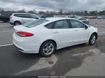 2018 Ford Fusion Se White vin: 3FA6P0H78JR156866