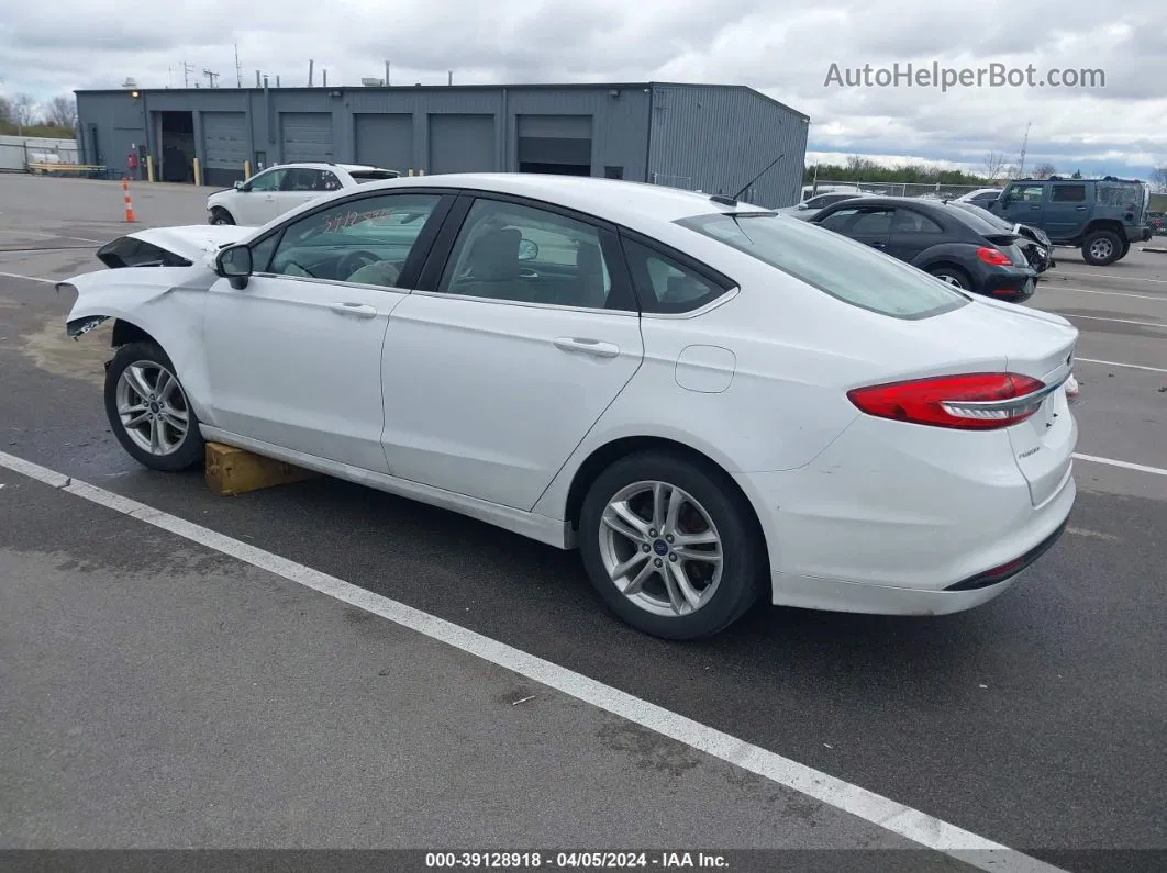 2018 Ford Fusion Se White vin: 3FA6P0H78JR156866