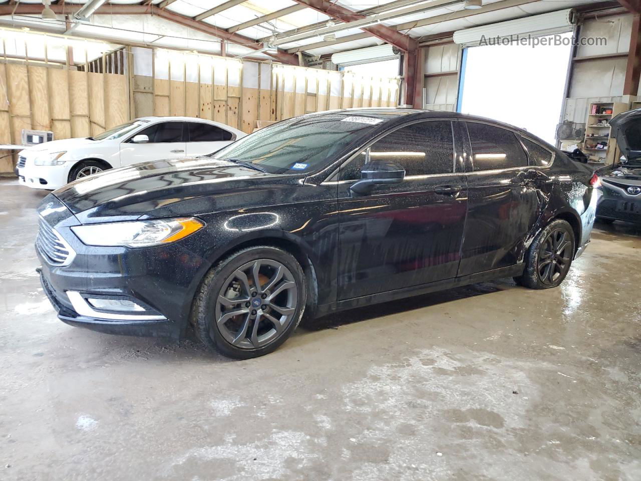 2018 Ford Fusion Se Black vin: 3FA6P0H78JR180469