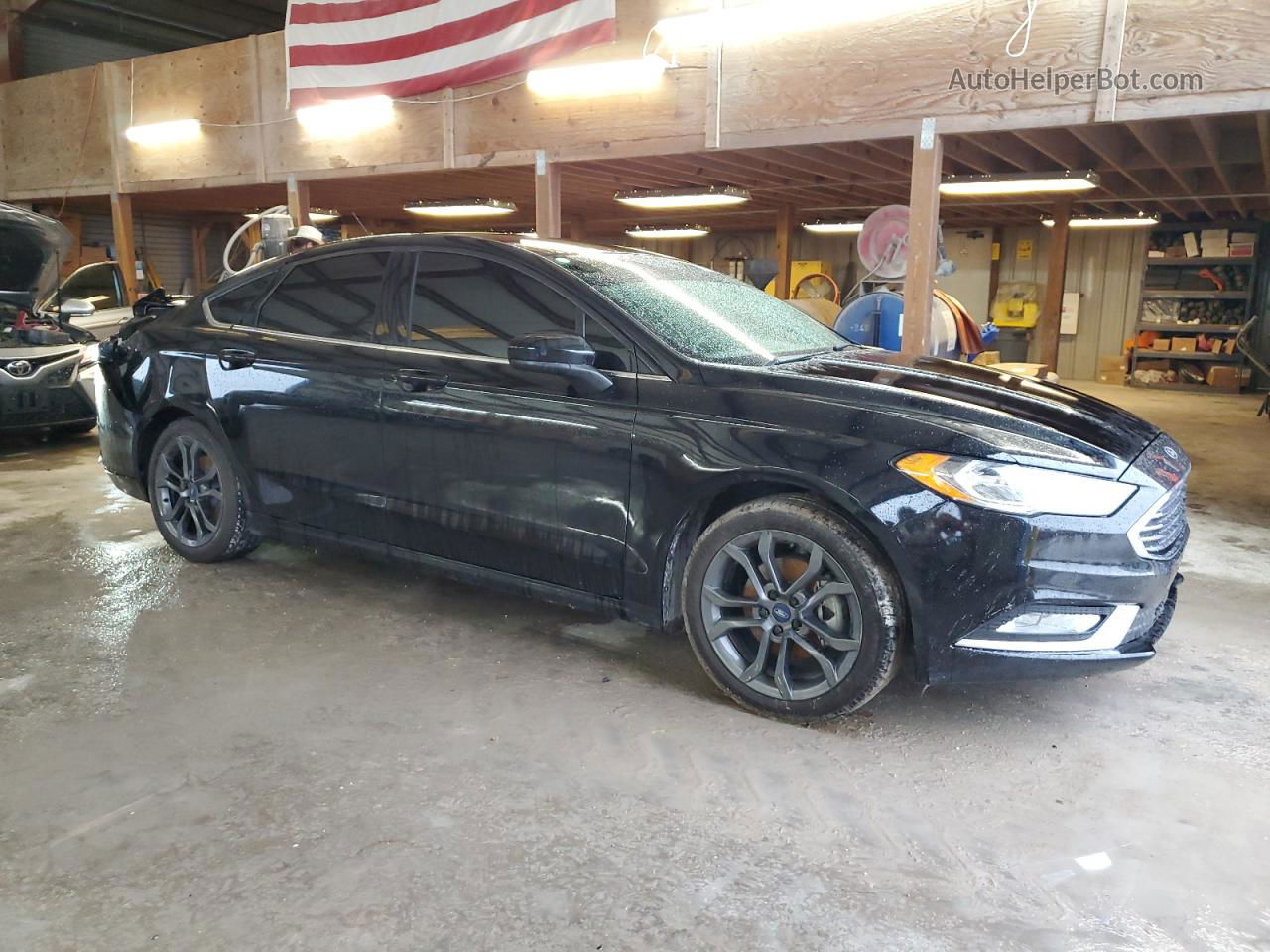 2018 Ford Fusion Se Black vin: 3FA6P0H78JR180469