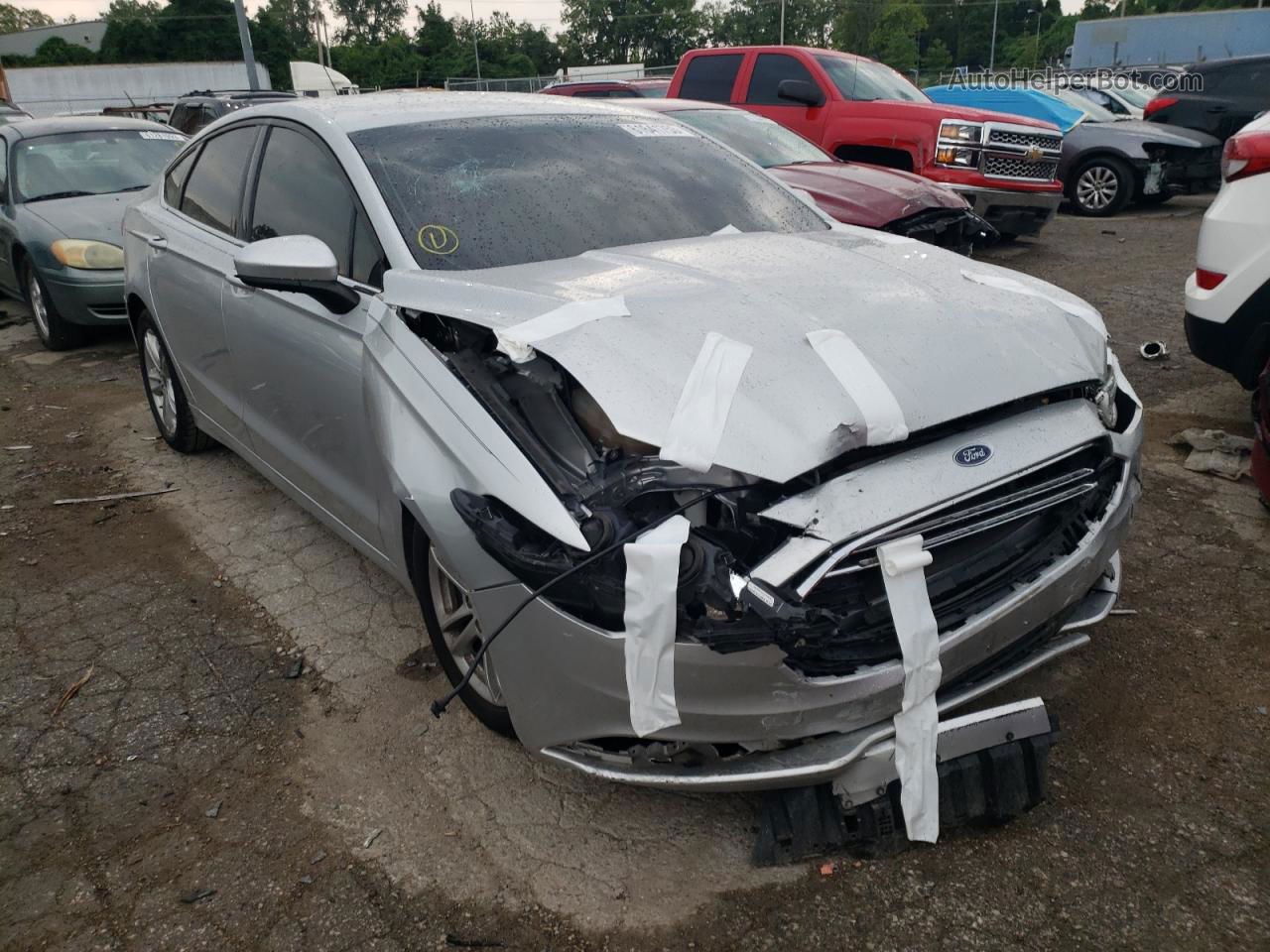 2018 Ford Fusion Se Silver vin: 3FA6P0H78JR196574