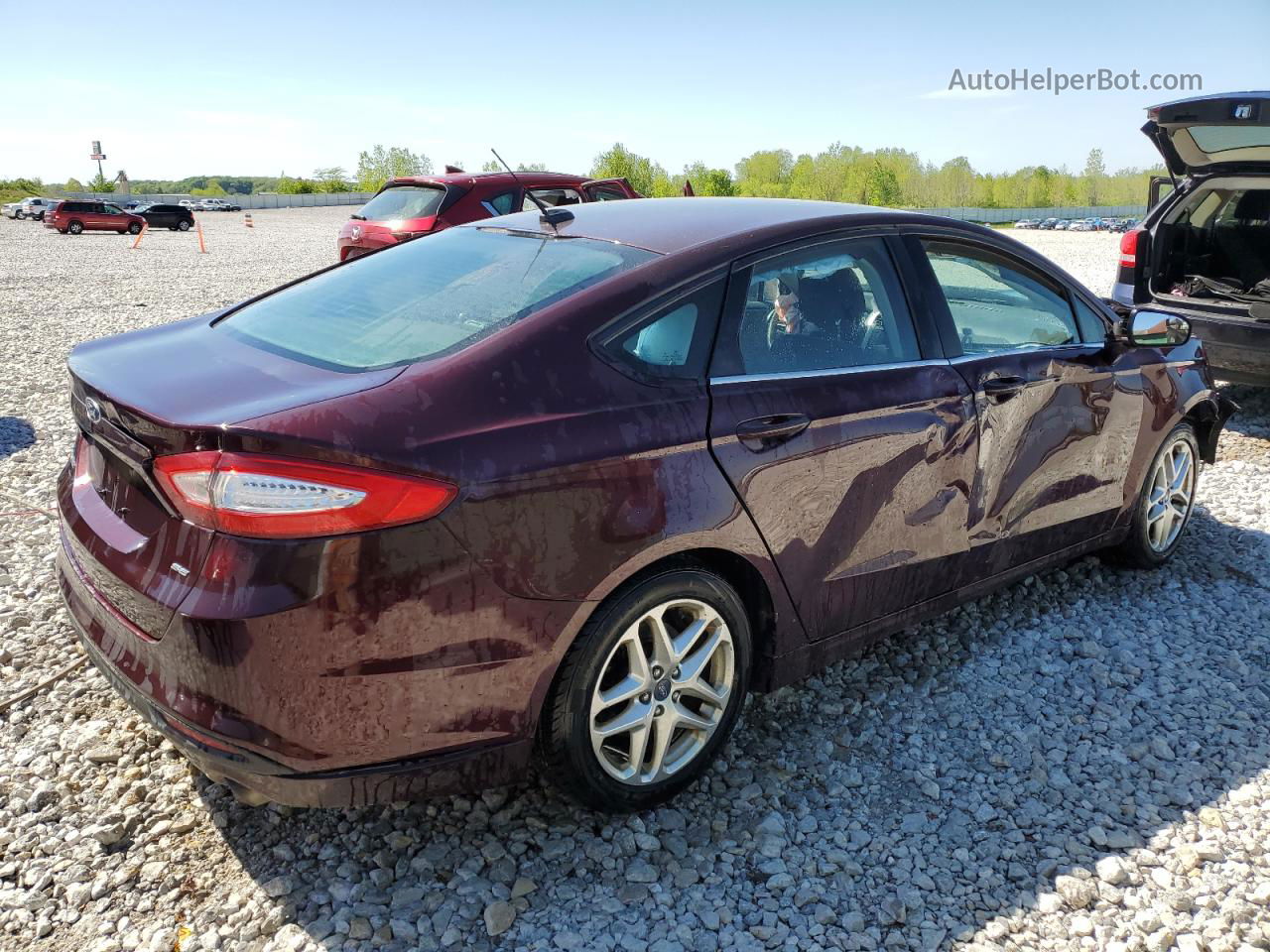 2013 Ford Fusion Se Burgundy vin: 3FA6P0H79DR112234