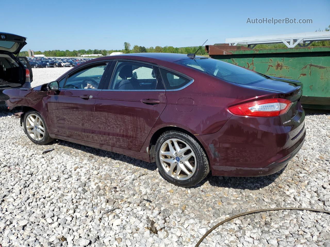 2013 Ford Fusion Se Burgundy vin: 3FA6P0H79DR112234