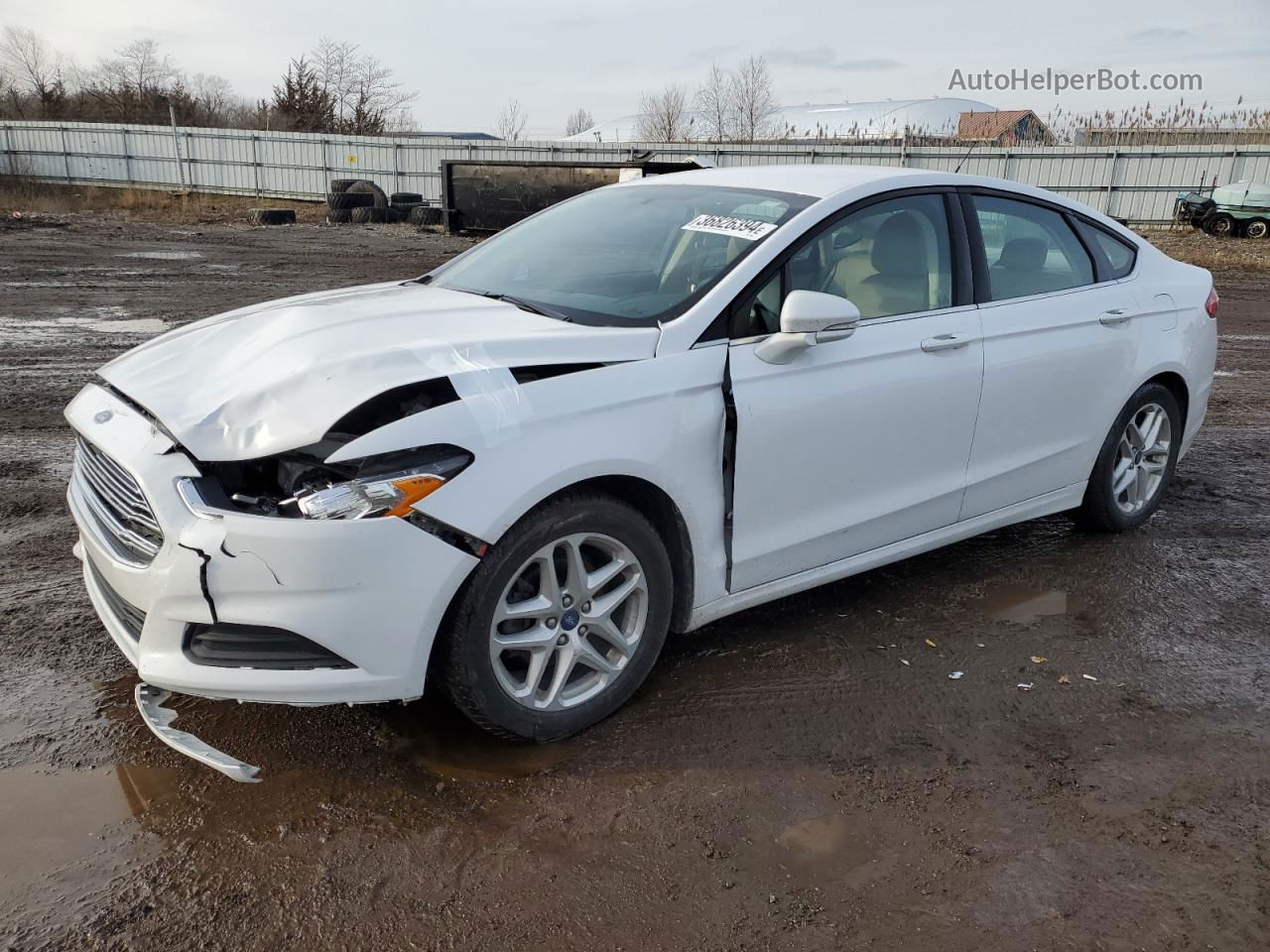 2013 Ford Fusion Se White vin: 3FA6P0H79DR199505