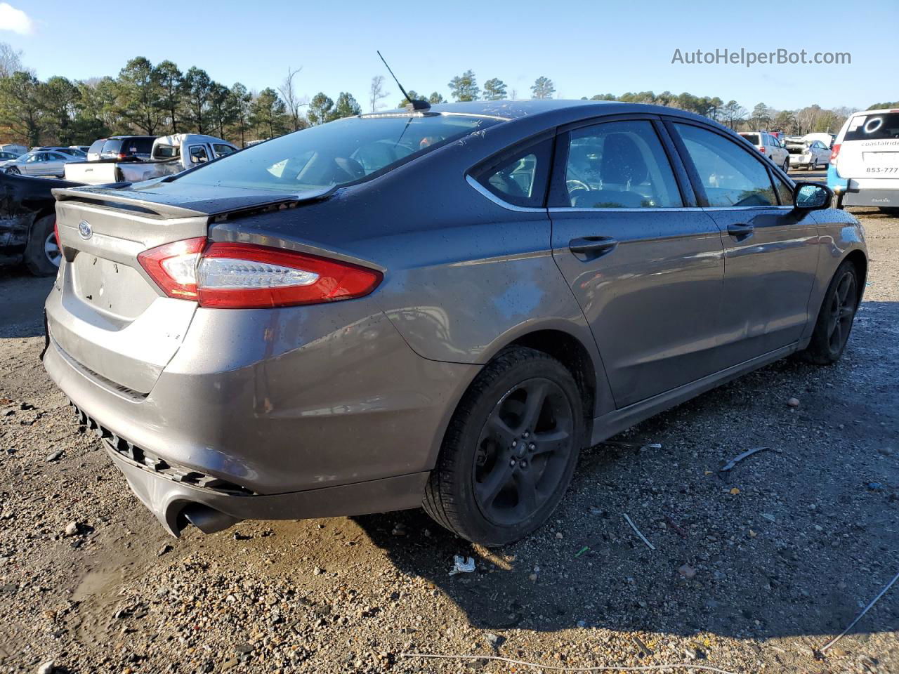 2014 Ford Fusion Se Gray vin: 3FA6P0H79ER106337