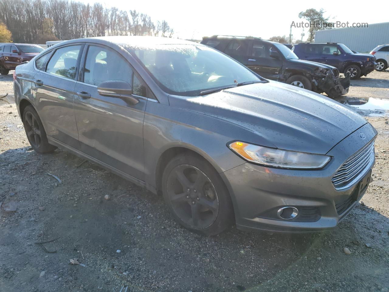 2014 Ford Fusion Se Gray vin: 3FA6P0H79ER106337