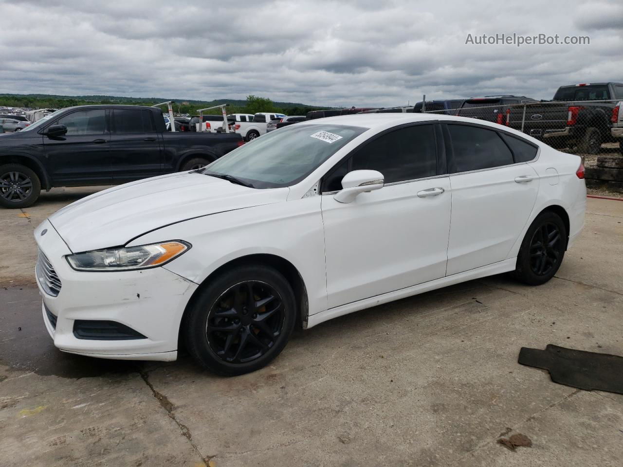 2014 Ford Fusion Se White vin: 3FA6P0H79ER143940