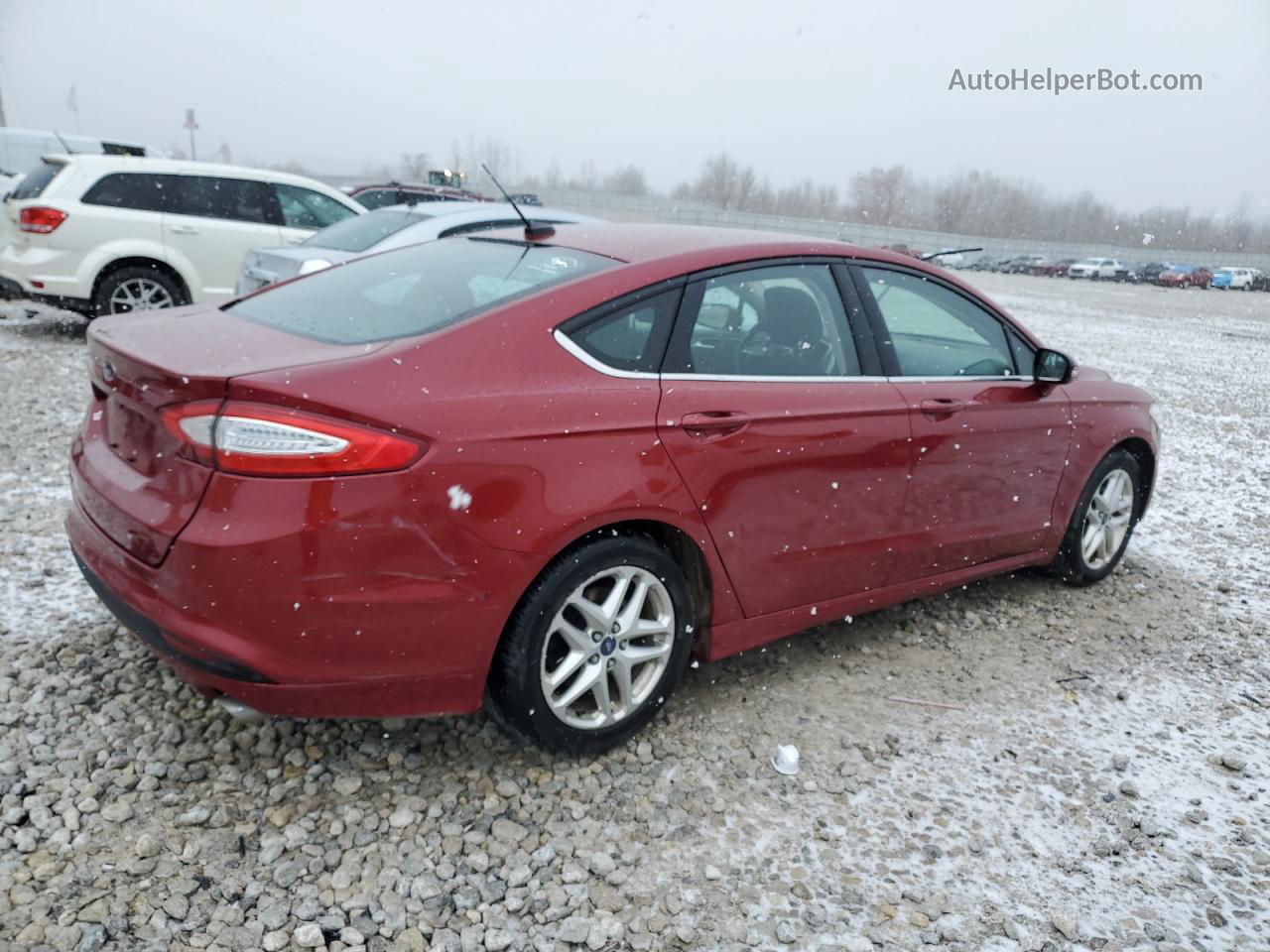 2014 Ford Fusion Se Burgundy vin: 3FA6P0H79ER156705