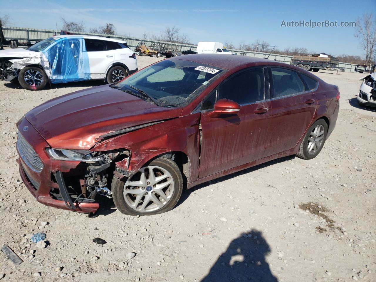 2014 Ford Fusion Se Red vin: 3FA6P0H79ER254116