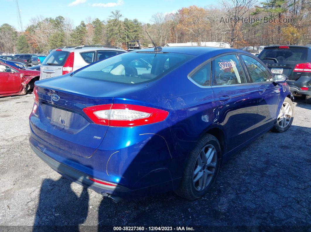 2014 Ford Fusion Se Blue vin: 3FA6P0H79ER365961