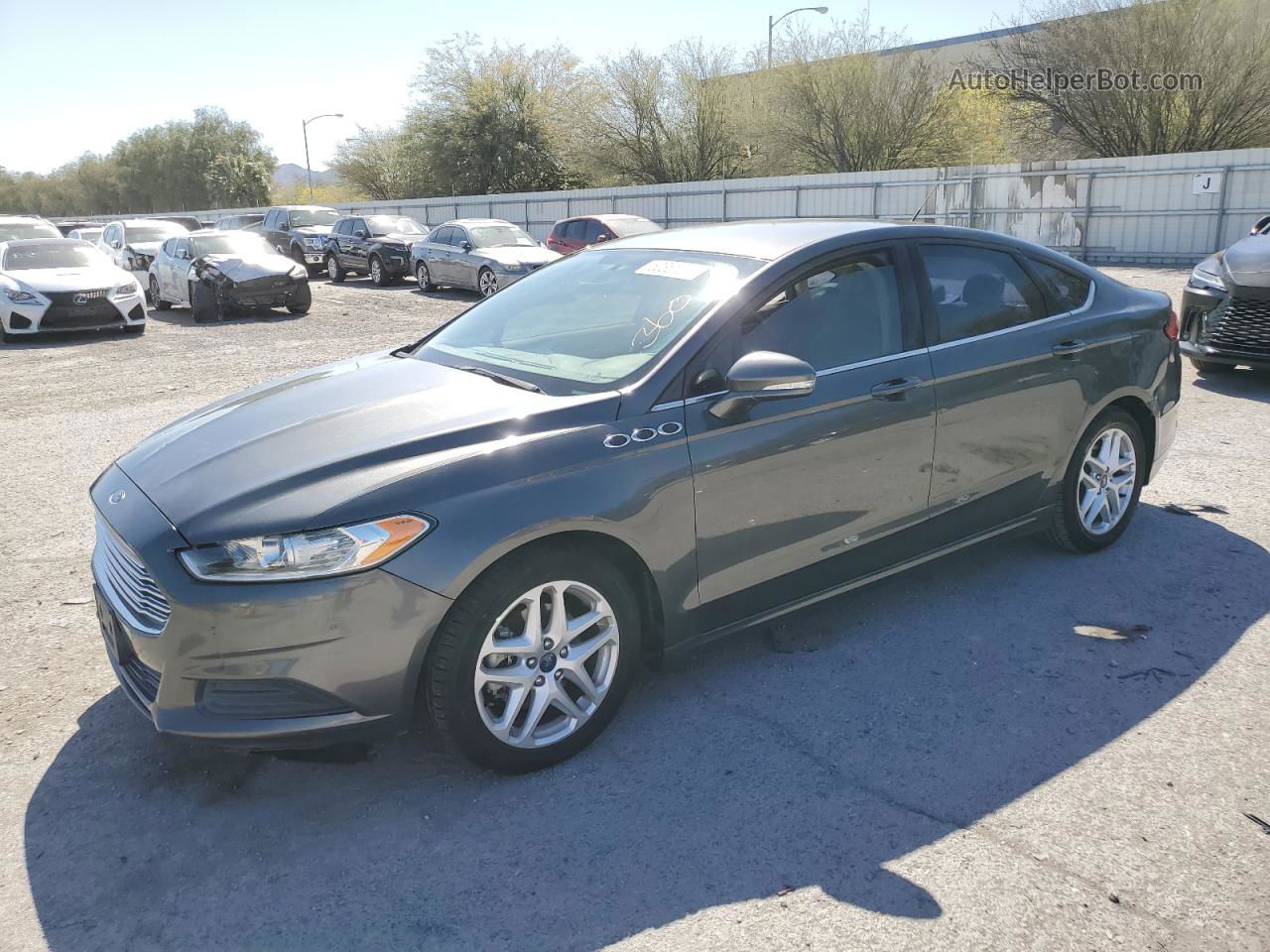 2015 Ford Fusion Se Gray vin: 3FA6P0H79FR214409