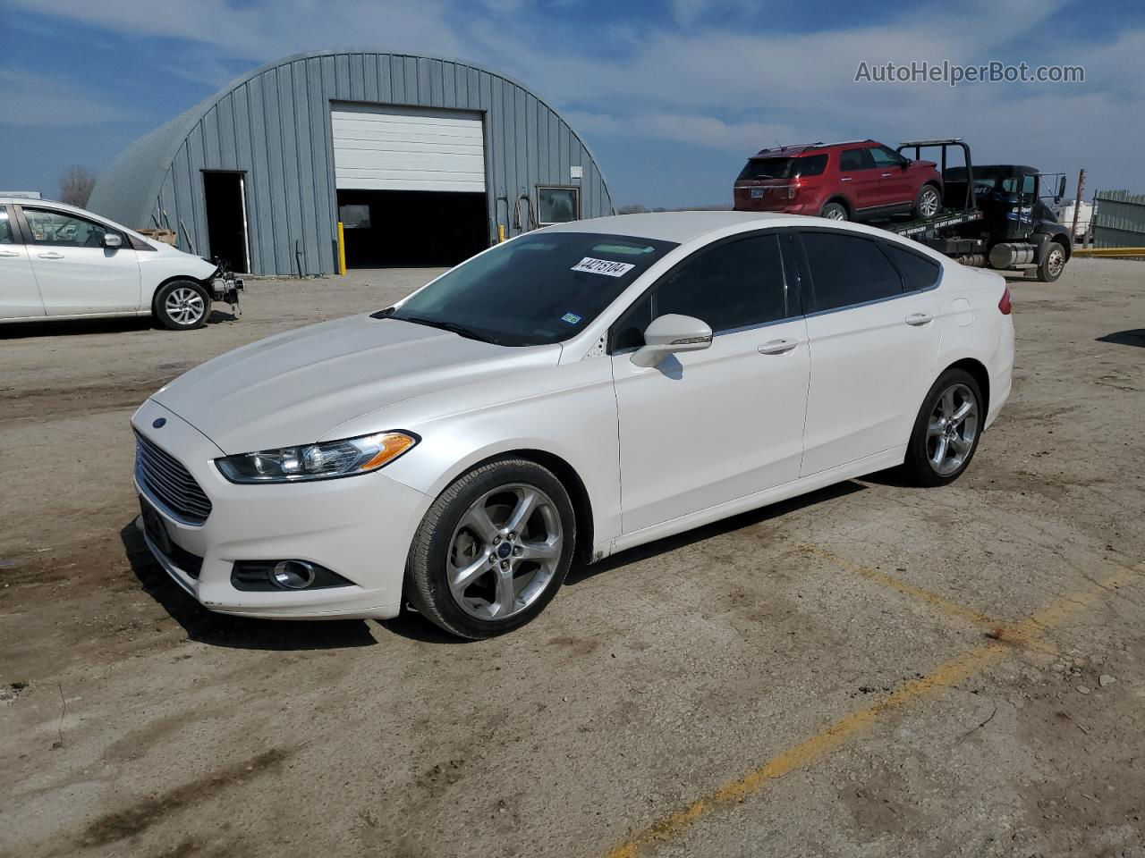 2016 Ford Fusion Se White vin: 3FA6P0H79GR192705