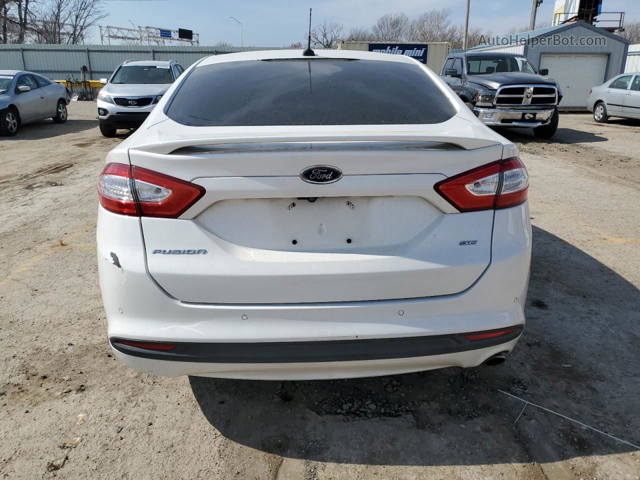 2016 Ford Fusion Se White vin: 3FA6P0H79GR192705