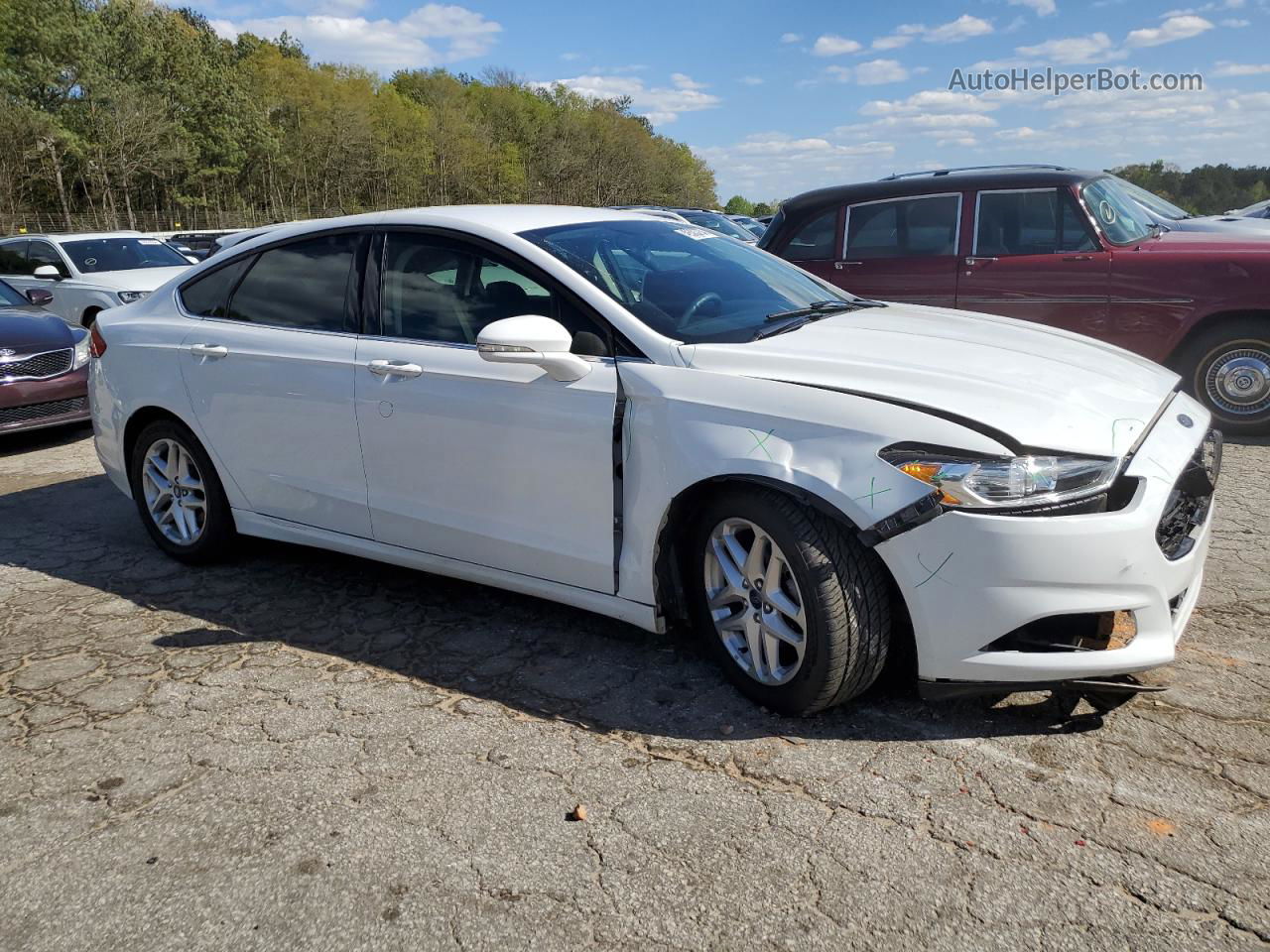 2016 Ford Fusion Se White vin: 3FA6P0H79GR216713