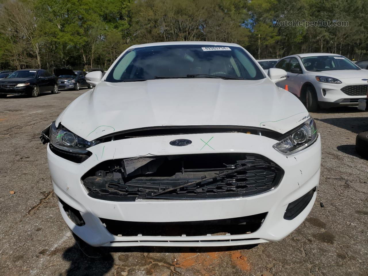 2016 Ford Fusion Se White vin: 3FA6P0H79GR216713