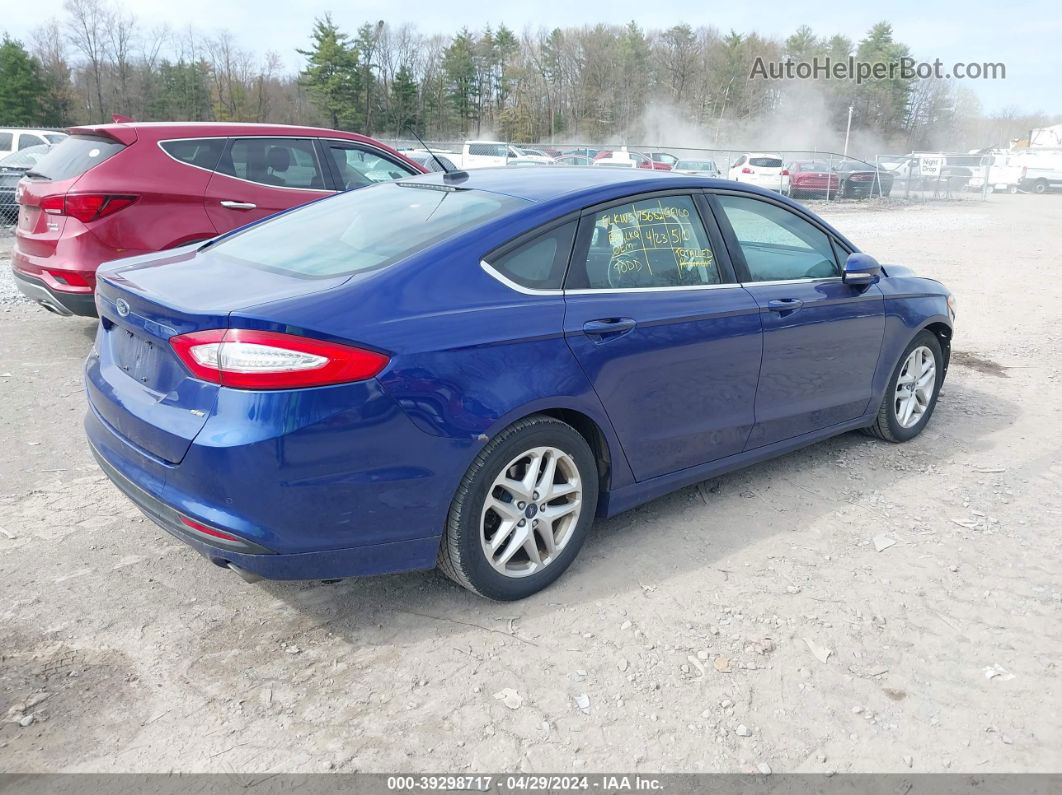 2016 Ford Fusion Se Синий vin: 3FA6P0H79GR374176