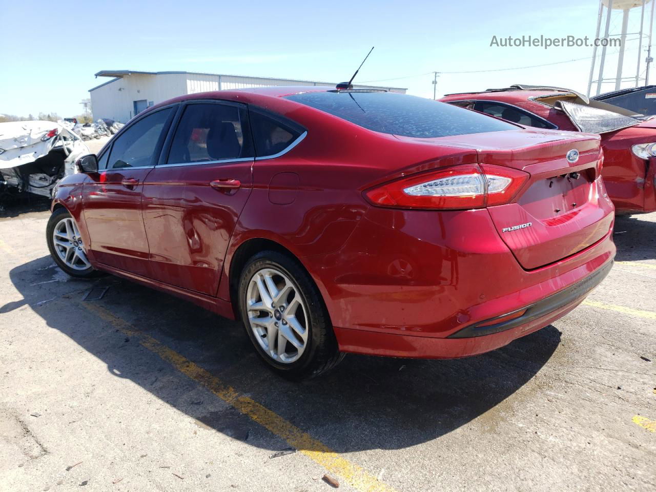 2016 Ford Fusion Se Red vin: 3FA6P0H79GR380141