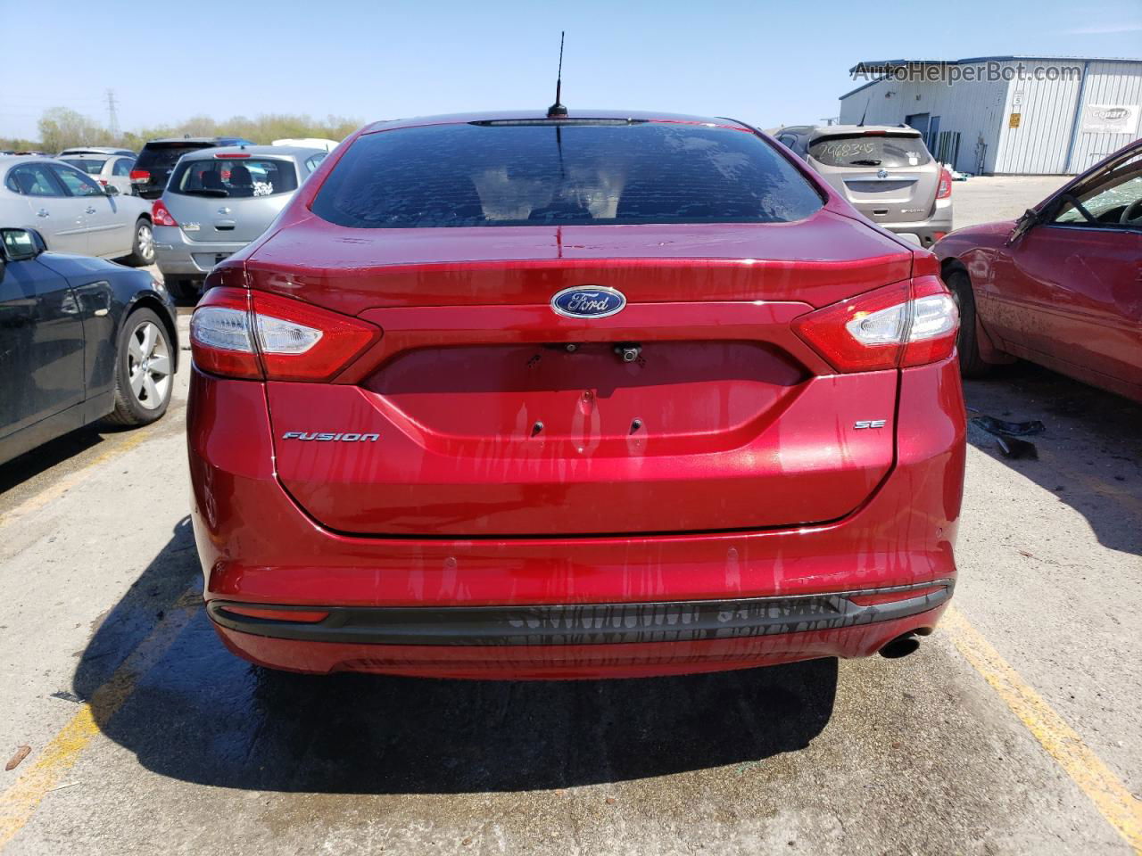 2016 Ford Fusion Se Red vin: 3FA6P0H79GR380141