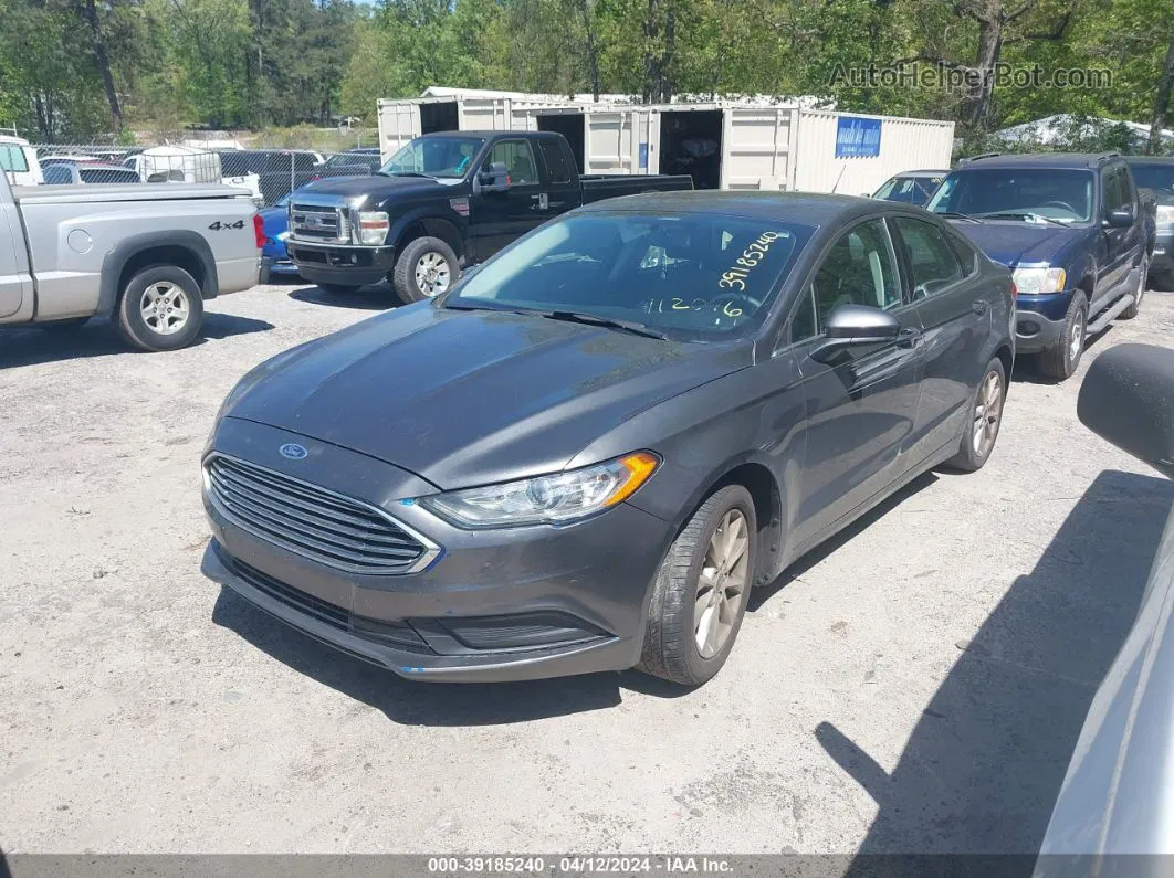 2017 Ford Fusion Se Gray vin: 3FA6P0H79HR112076