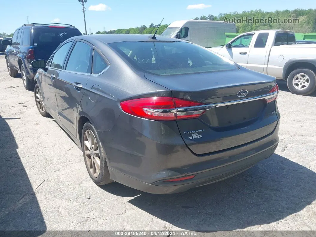 2017 Ford Fusion Se Gray vin: 3FA6P0H79HR112076