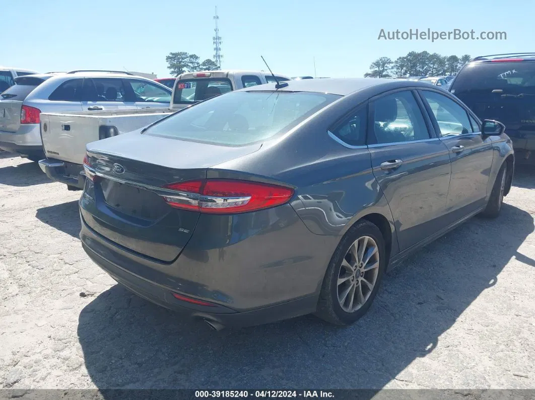 2017 Ford Fusion Se Gray vin: 3FA6P0H79HR112076