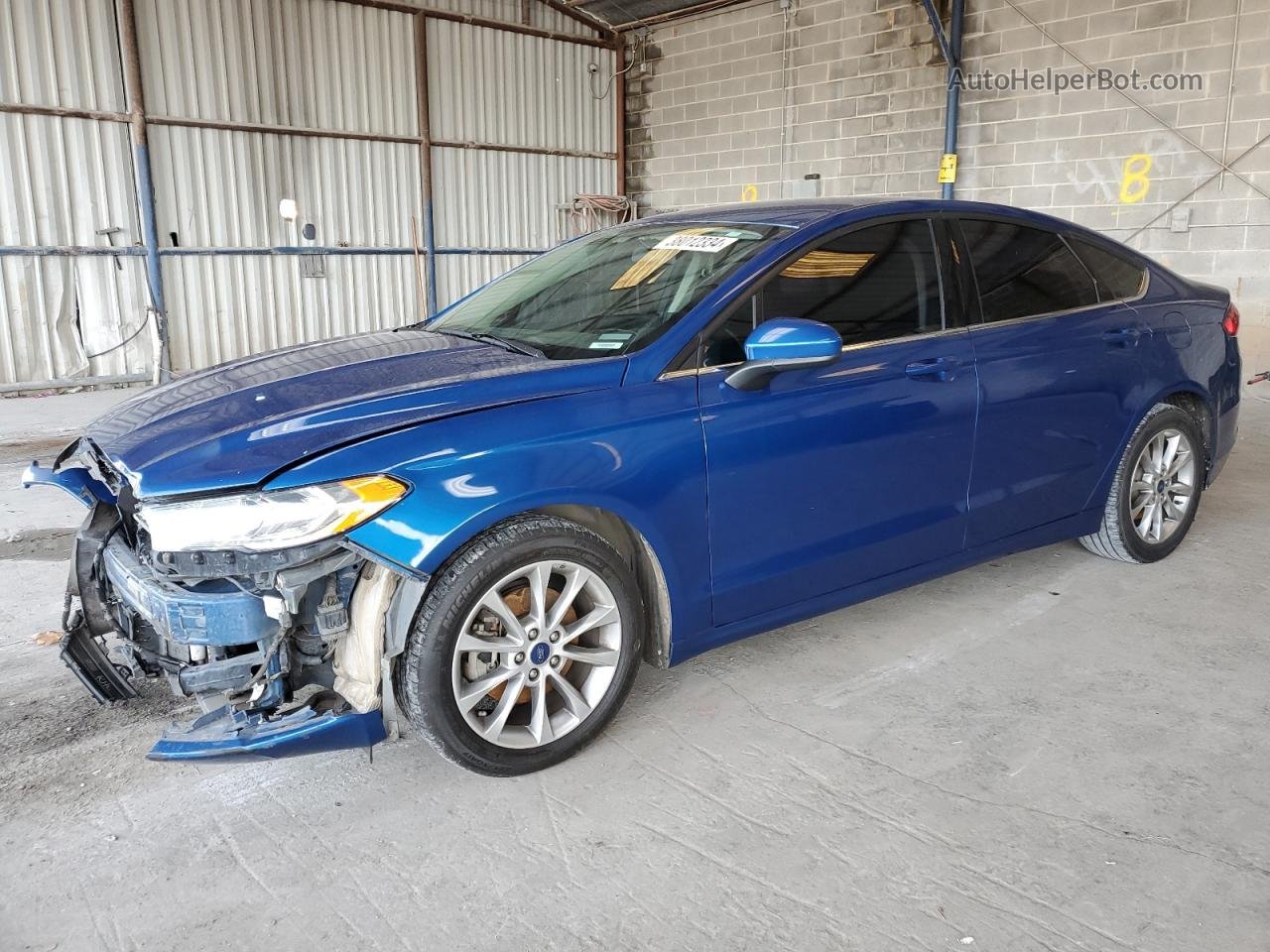 2017 Ford Fusion Se Blue vin: 3FA6P0H79HR125958