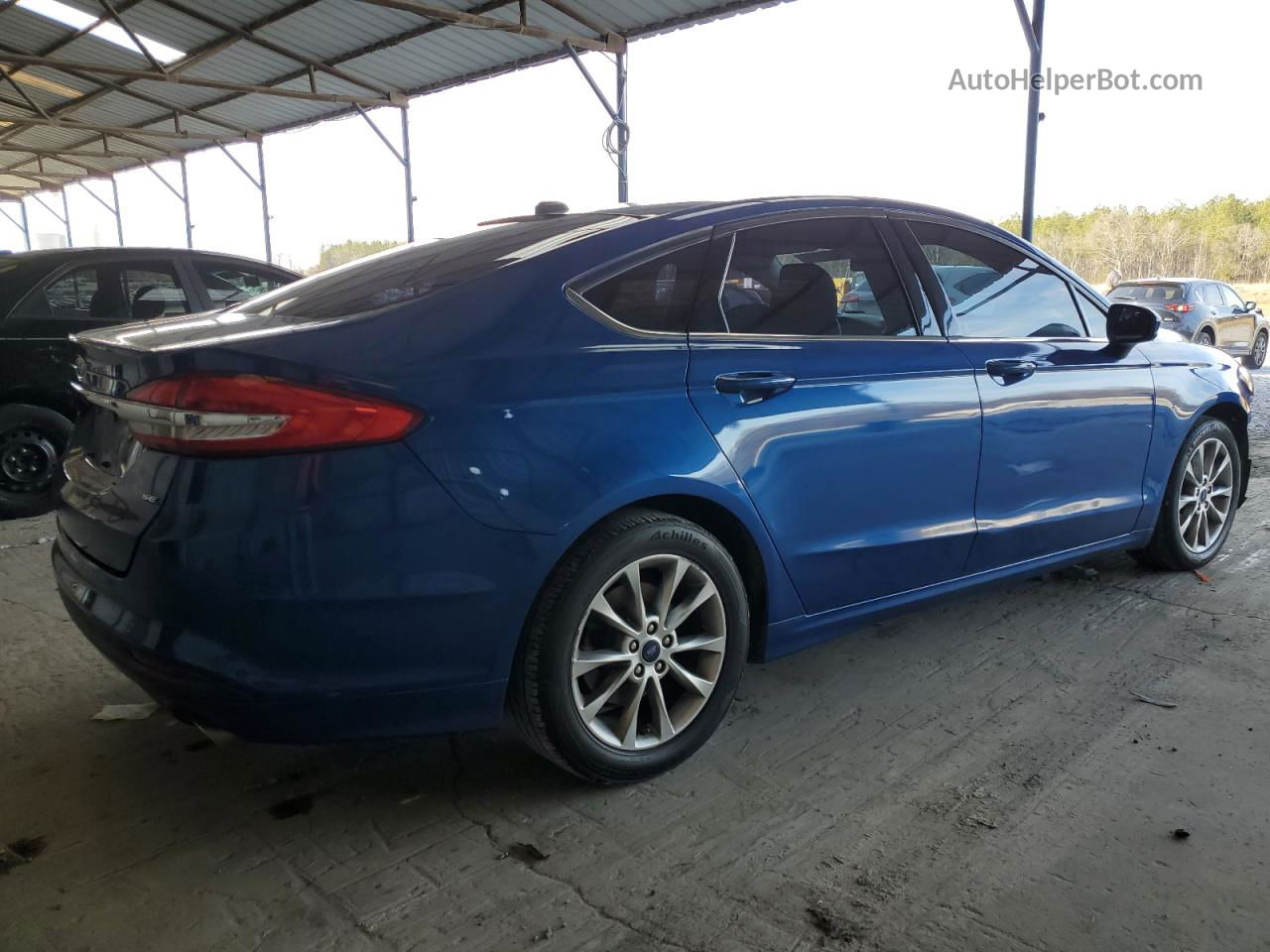 2017 Ford Fusion Se Blue vin: 3FA6P0H79HR125958