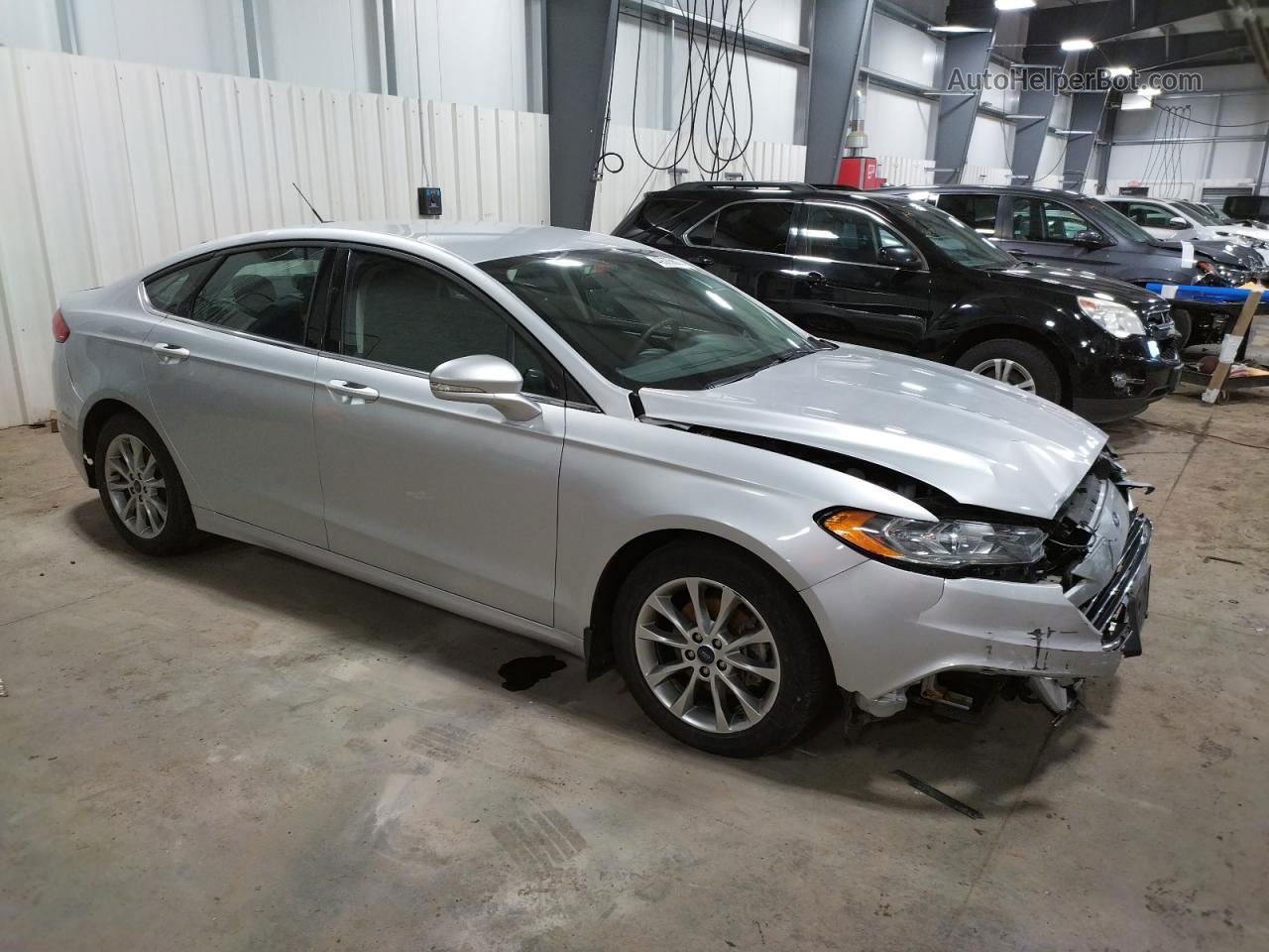 2017 Ford Fusion Se Silver vin: 3FA6P0H79HR235229