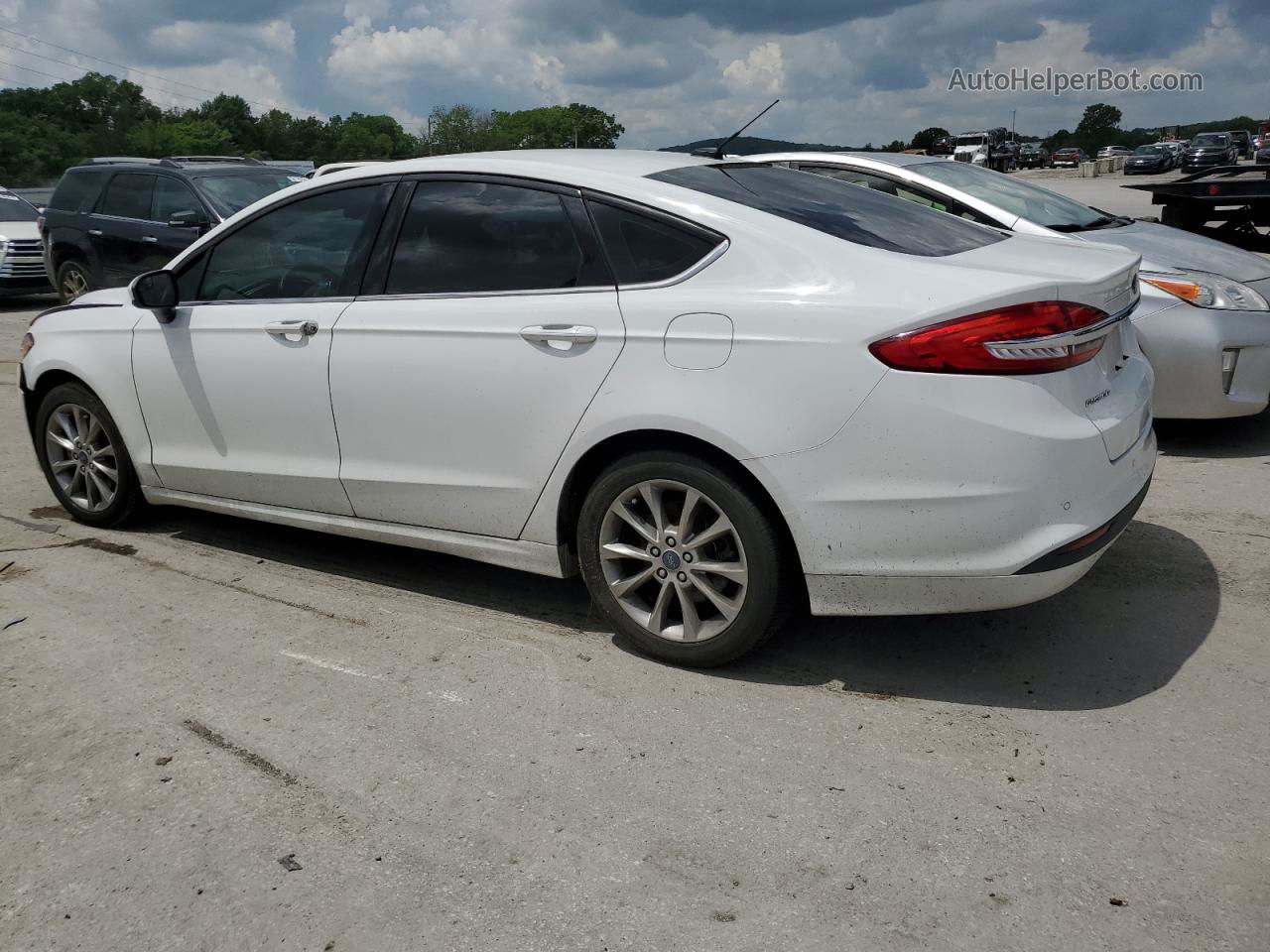 2017 Ford Fusion Se White vin: 3FA6P0H79HR279215