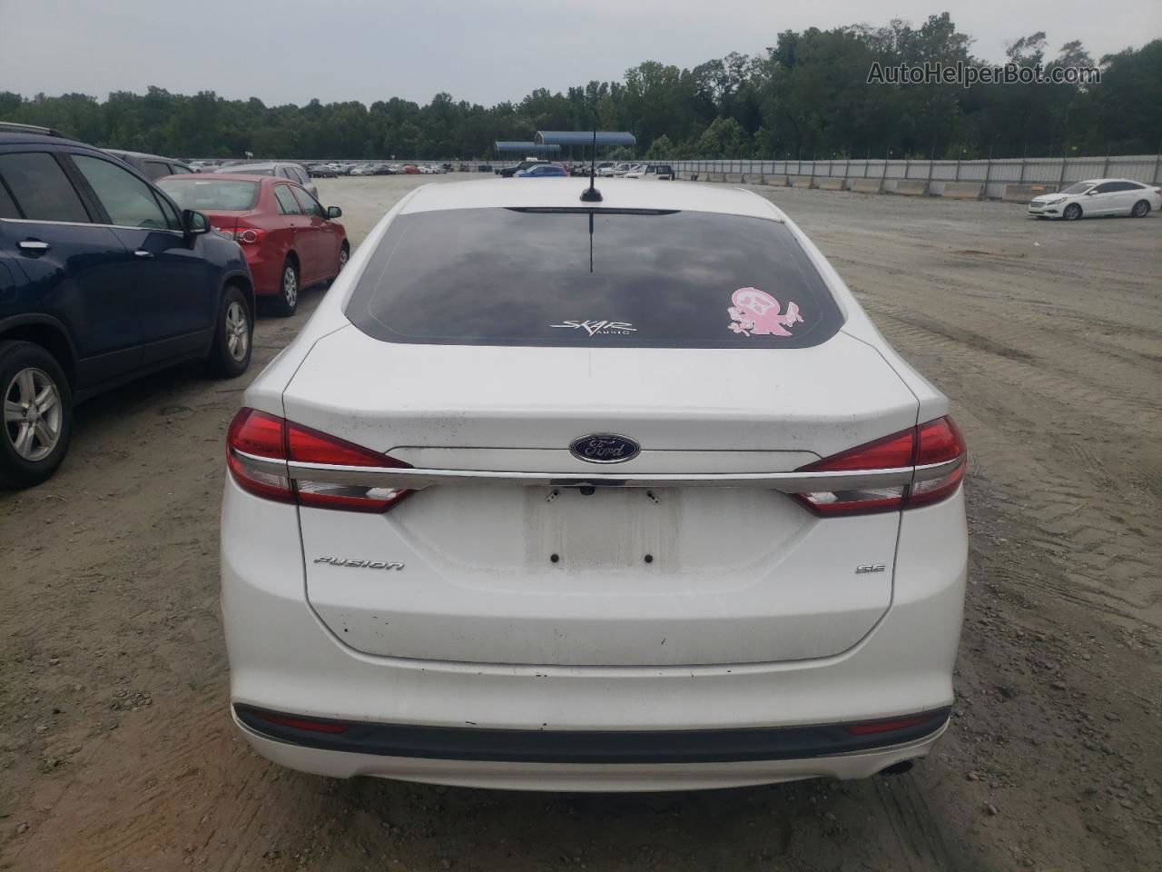 2017 Ford Fusion Se White vin: 3FA6P0H79HR279389