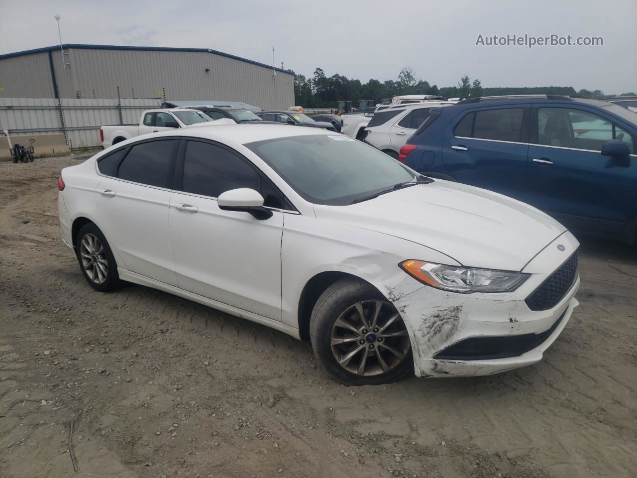 2017 Ford Fusion Se White vin: 3FA6P0H79HR279389