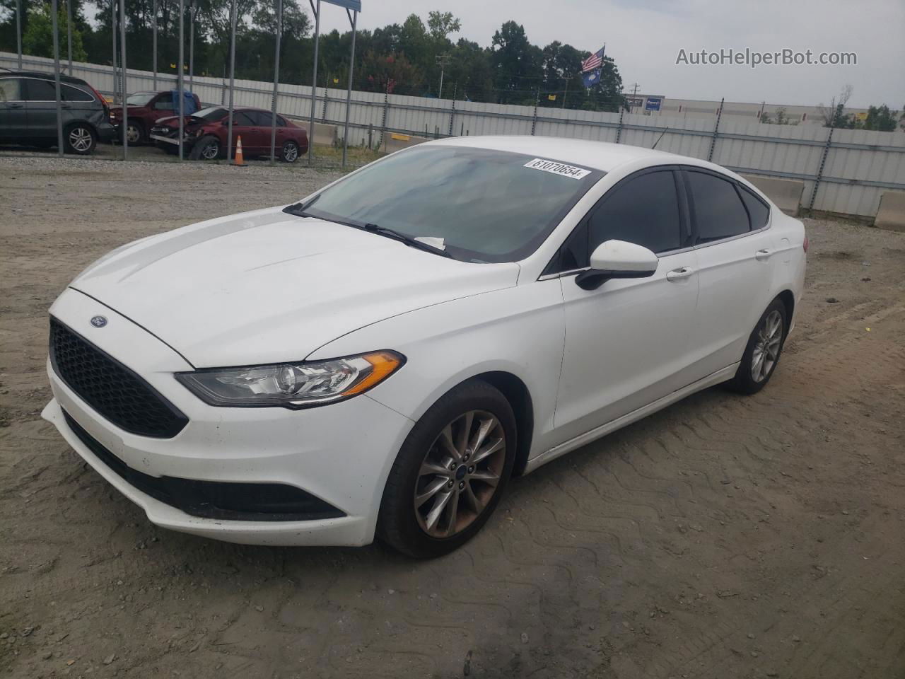 2017 Ford Fusion Se White vin: 3FA6P0H79HR279389