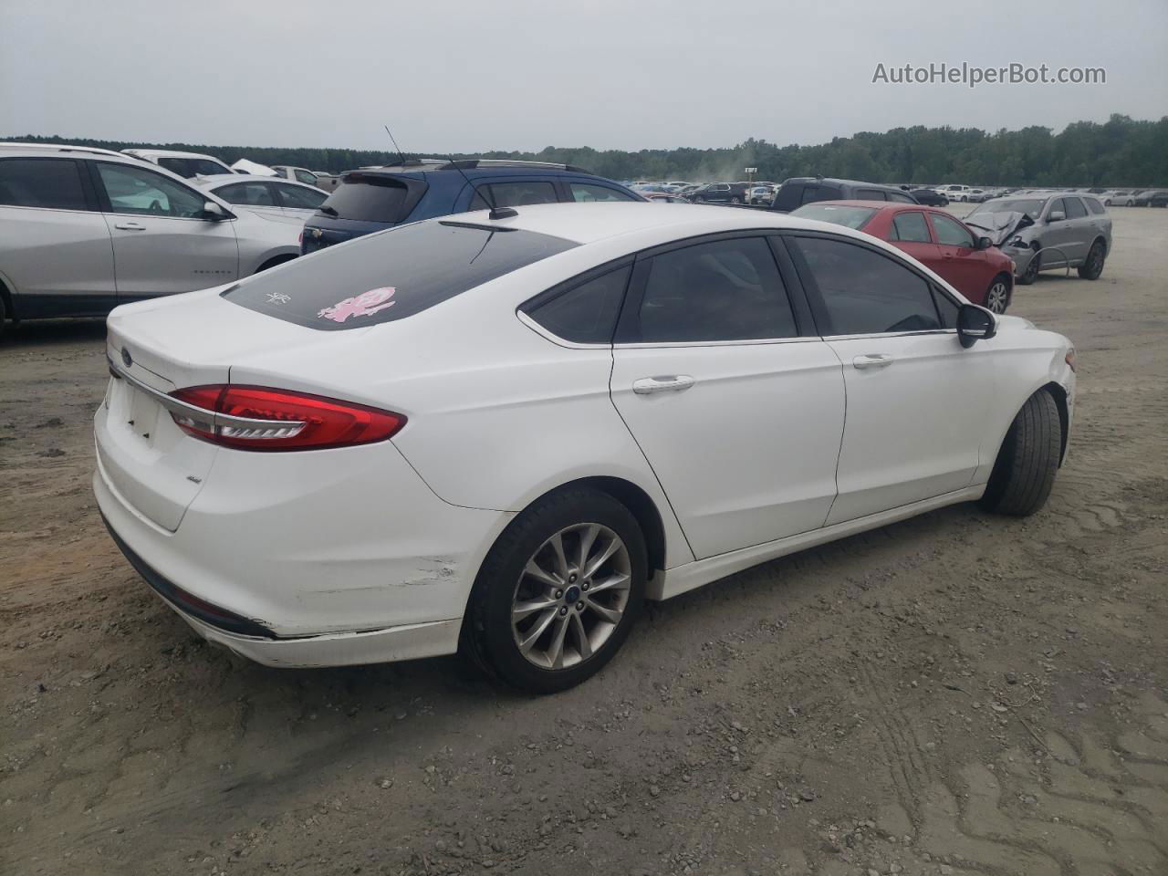 2017 Ford Fusion Se White vin: 3FA6P0H79HR279389