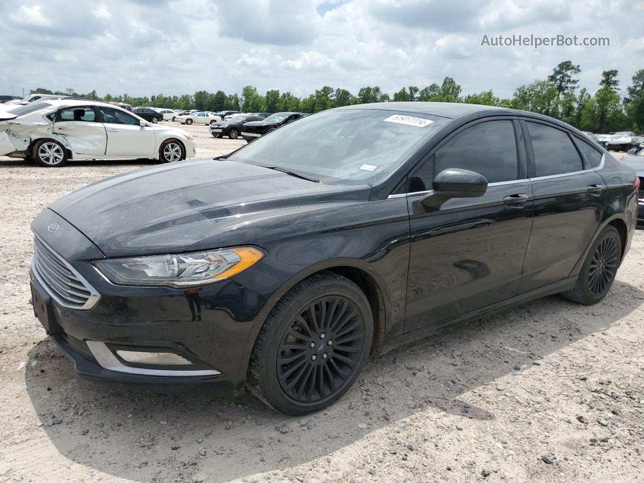 2017 Ford Fusion Se Black vin: 3FA6P0H79HR343754