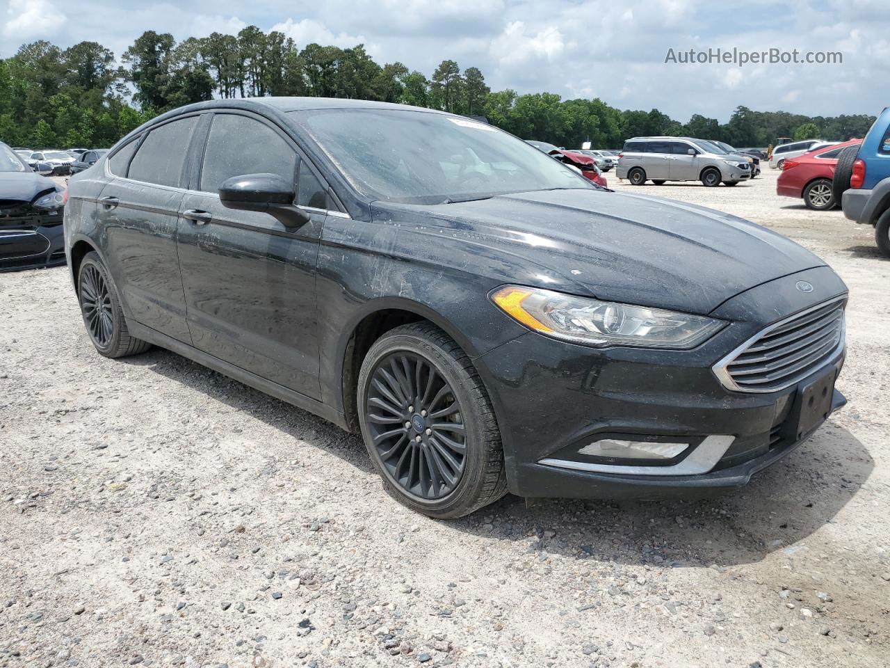 2017 Ford Fusion Se Black vin: 3FA6P0H79HR343754