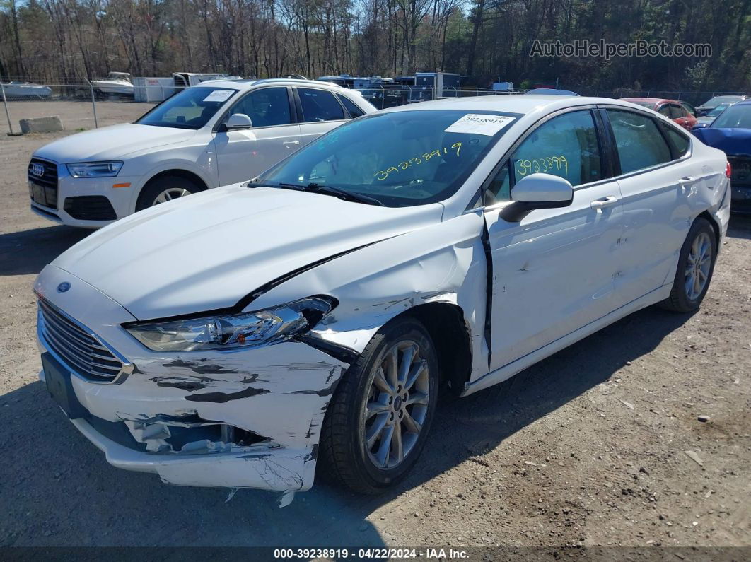 2017 Ford Fusion Se White vin: 3FA6P0H79HR355550