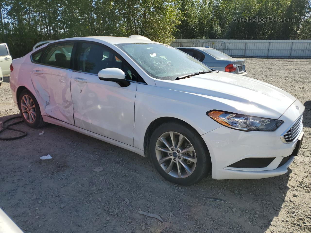 2017 Ford Fusion Se White vin: 3FA6P0H79HR359520