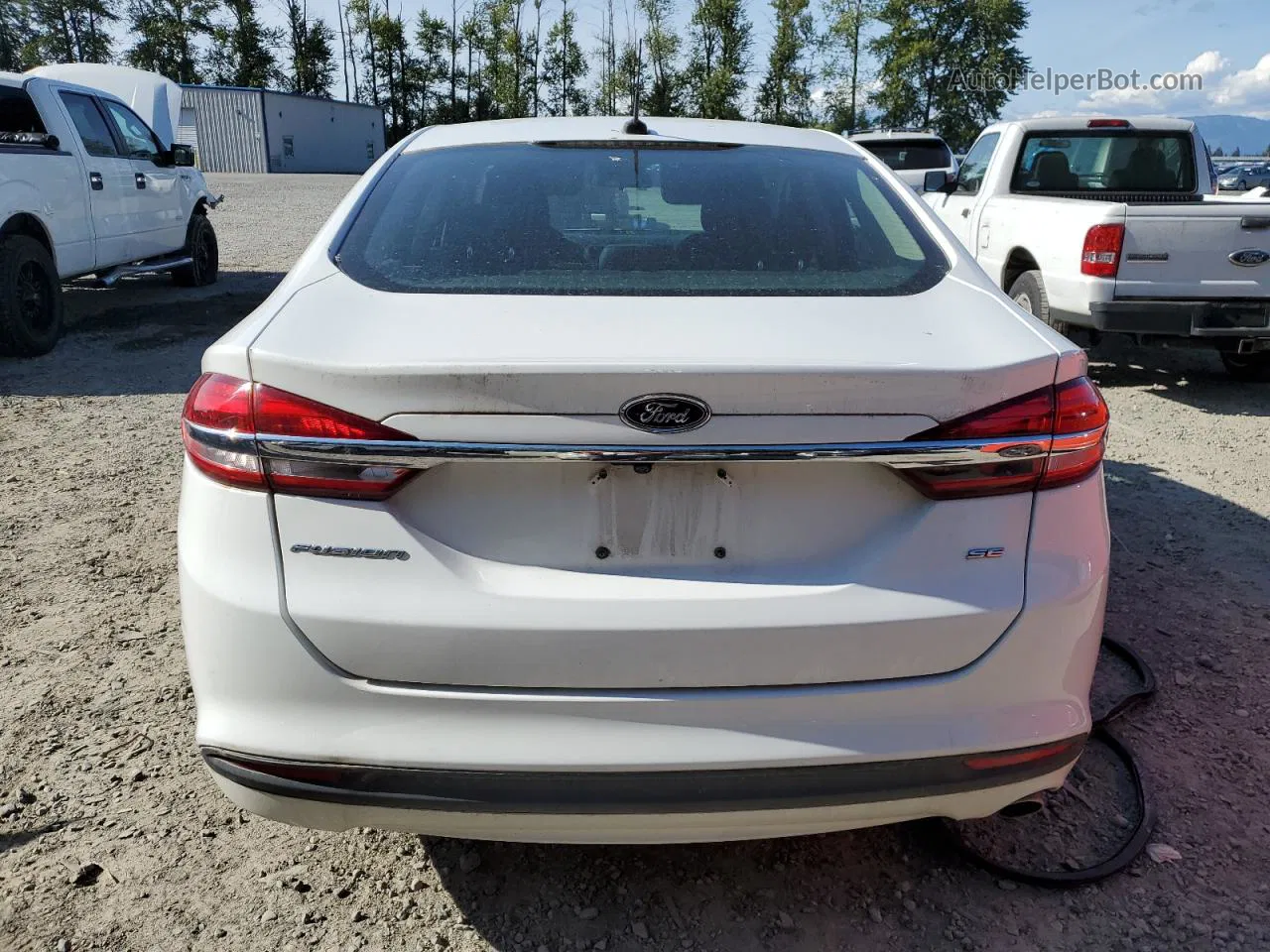 2017 Ford Fusion Se White vin: 3FA6P0H79HR359520